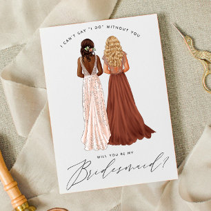Kommer du att bli min Bridesmaid? Flickor i Gäger Inbjudningar