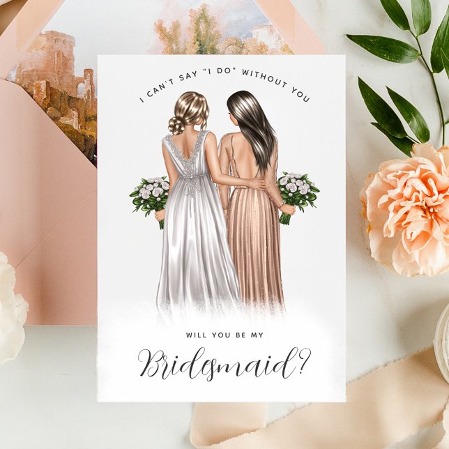 Kommer du att bli min Bridesmaid? Flickor i Gäger  Inbjudningar (Skapare uppladdad)