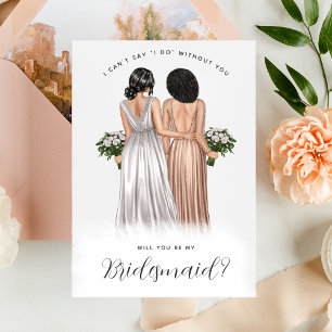 Kommer du att bli min Bridesmaid? Flickor i Gäger Inbjudningar