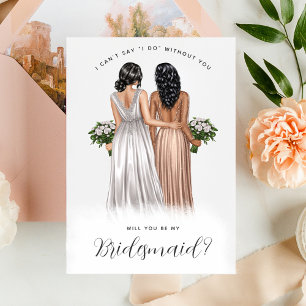 Kommer du att bli min Bridesmaid? Flickor i Gäger Inbjudningar