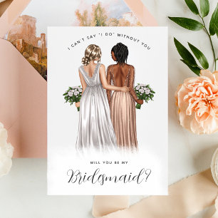 Kommer du att bli min Bridesmaid? Flickor i Gäger Inbjudningar