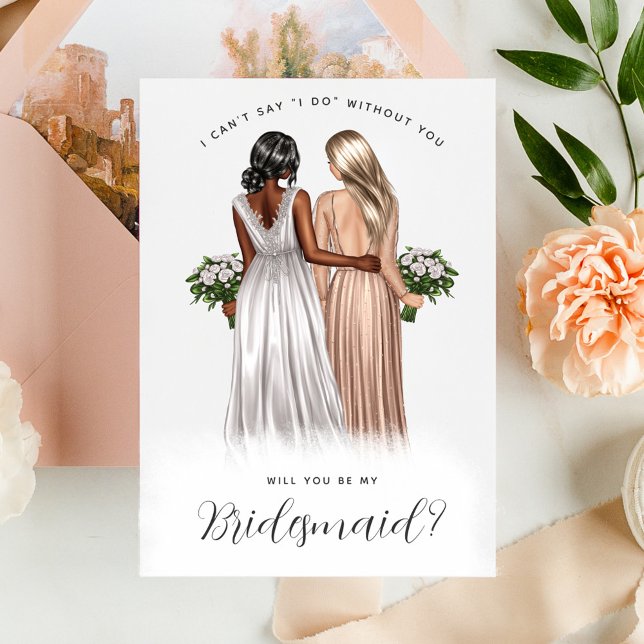 Kommer du att bli min Bridesmaid? Flickor i Gäger  Inbjudningar (Skapare uppladdad)