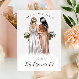 Kommer du att bli min Bridesmaid? Flickor i Gäger Inbjudningar