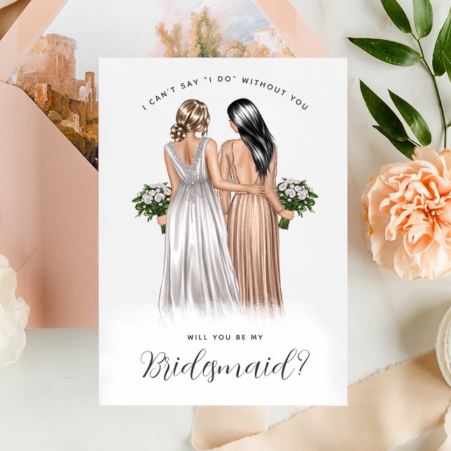 Kommer du att bli min Bridesmaid? Flickor i Gäger  Inbjudningar (Skapare uppladdad)
