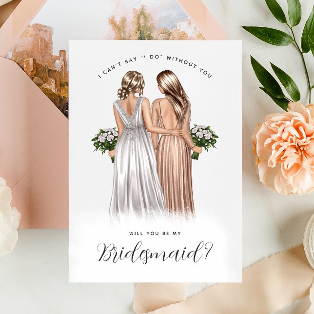Kommer du att bli min Bridesmaid? Flickor i Gäger  Inbjudningar (Skapare uppladdad)