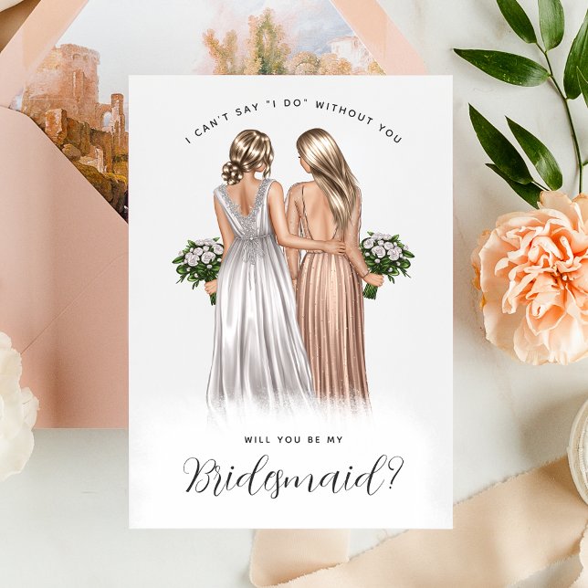 Kommer du att bli min Bridesmaid? Flickor i Gäger  Inbjudningar (Skapare uppladdad)