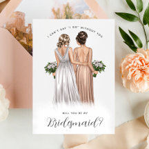 Kommer du att bli min Bridesmaid? Flickor i Gäger