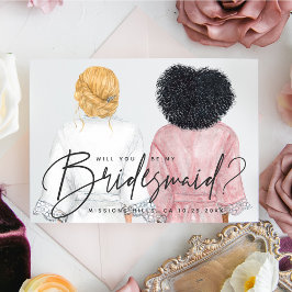 Kommer du att bli min Bridesmaid? Flickor i Robes- Inbjudningar