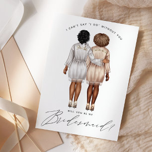 Kommer du att bli min Bridesmaid? Flickor i Robes  Inbjudningar