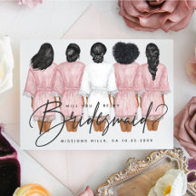 Kommer du att bli min Bridesmaid? Flickor i Robes-