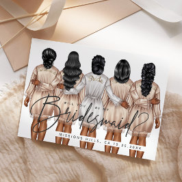 Kommer du att bli min Bridesmaid? Flickor i Robes  Inbjudningar