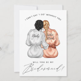 Kommer du att bli min Bridesmaid? Flickor i Silke Inbjudningar