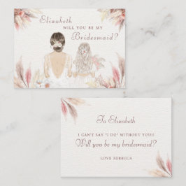 Kommer du att bli min Bridesmaid Flower Girl Frier Anteckningskort