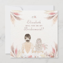 Kommer du att bli min Bridesmaid Flower Girl Frier Julkort