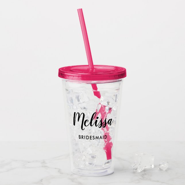 Kommer du att bli min Bridesmaid Frieri? Take Away Mugg (Framsida Ice)