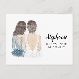Kommer du att bli min Bridesmaid Frieri vykort? Vykort