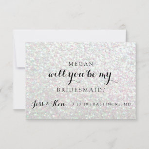 Kommer du att bli min bridesmaid - Glit Fab-Irides Inbjudningar