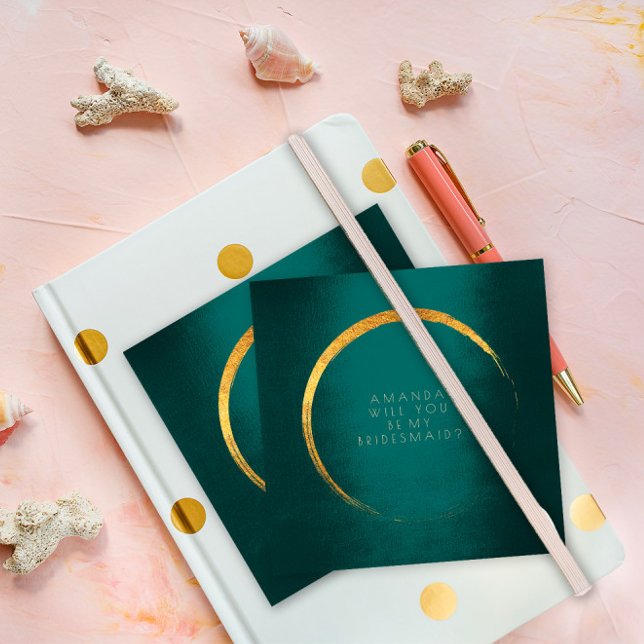 Kommer du att bli min Bridesmaid Golden Circle Jun Inbjudningar (Skapare uppladdad)