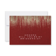 Kommer du att bli min Bridesmaid Golden Red Kraft?