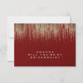 Kommer du att bli min Bridesmaid Golden Red Kraft? Inbjudningar