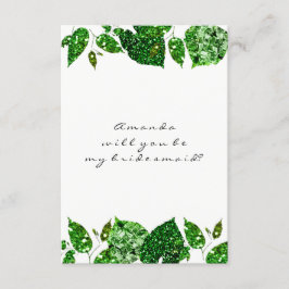 Kommer du att bli min Bridesmaid Greenery Woodland Inbjudningar