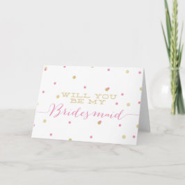 Kommer du att bli min Bridesmaid? | Guld Glitter C Inbjudan
