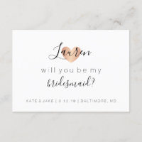 Kommer du att bli min Bridesmaid - Heart Glam Ro G