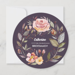 Kommer du att bli min Bridesmaid? Höstblomma Inbjudningar
