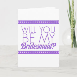 Kommer du att bli min Bridesmaid? Inbjudan