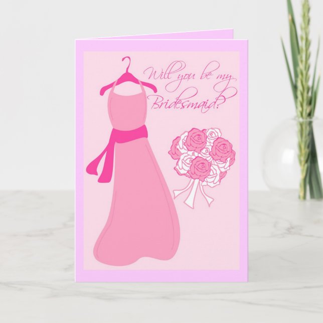 Kommer du att bli min Bridesmaid? Inbjudan (Framsida)
