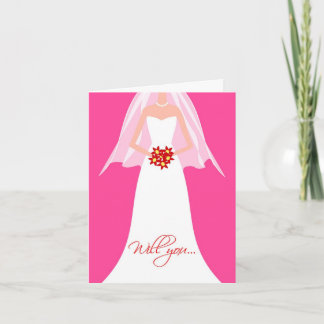 Kommer du att bli min Bridesmaid? Inbjudan
