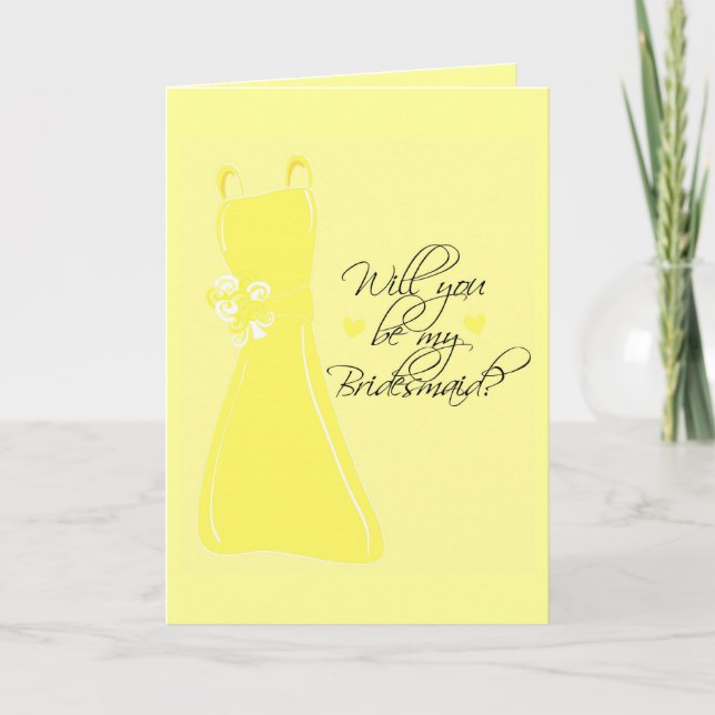 "Kommer du att bli min Bridesmaid?" Inbjudan (Framsida)