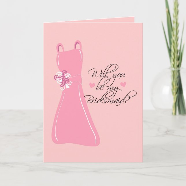 "Kommer du att bli min Bridesmaid?" Inbjudan (Framsida)