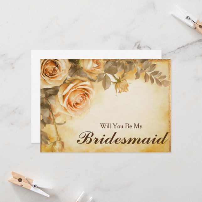 Kommer du att bli min Bridesmaid? Inbjudningar (Fram/Back In Situ)