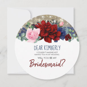 , kommer du att bli min bridesmaid inbjudningar