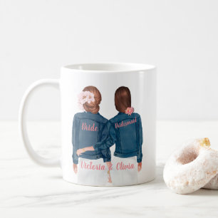 Kommer du att bli min Bridesmaid Jean Jacka Mugg? Kaffemugg