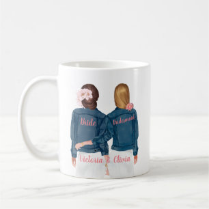 Kommer du att bli min Bridesmaid Jean Jacka Mugg? Kaffemugg