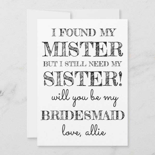 Kommer du att bli min bridesmaid? | Kort (Framsida)