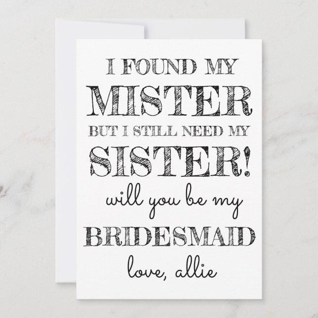 Kommer du att bli min bridesmaid? | Kort (Framsida)