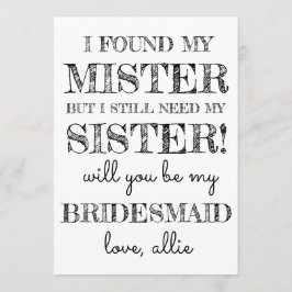 Kommer du att bli min bridesmaid? | Kort