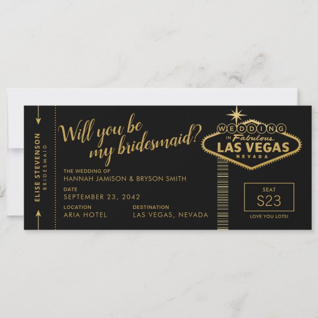 Kommer du att bli min Bridesmaid Las Vegas Destina (Framsida)