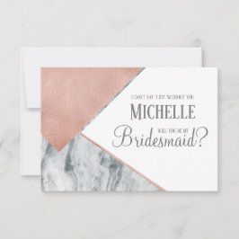 Kommer du att bli min Bridesmaid? Marble, Bröllop Inbjudningar