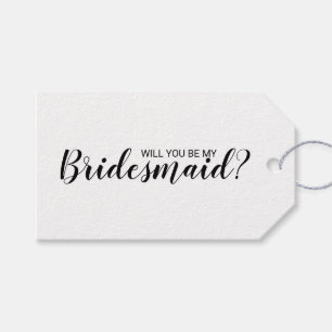 Kommer du att bli min Bridesmaid? Modern skript Presentetikett