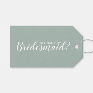 Kommer du att bli min Bridesmaid? Modern skript Presentetikett