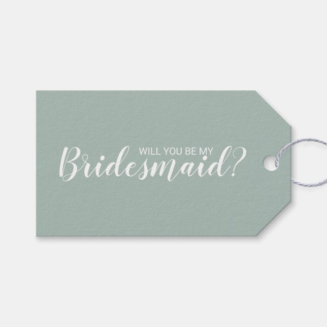 Kommer du att bli min Bridesmaid? Modern skript Presentetikett (Framsidan (Horisontell))