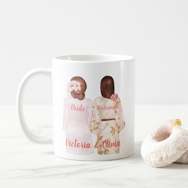 Kommer du att bli min Bridesmaid Mugg? Kaffemugg (Med munk)