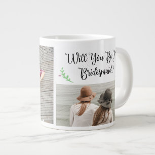 Kommer du att bli min Bridesmaid Photo Mugg? Jumbo Mugg