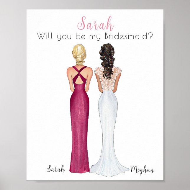 Kommer du att bli min Bridesmaid poster? Poster (Framsidan)