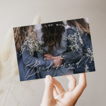 Kommer du att bli min Bridesmaid? Ro Guld & Invit