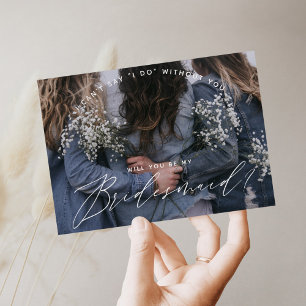 Kommer du att bli min Bridesmaid? Ro Guld & Invit Inbjudningar